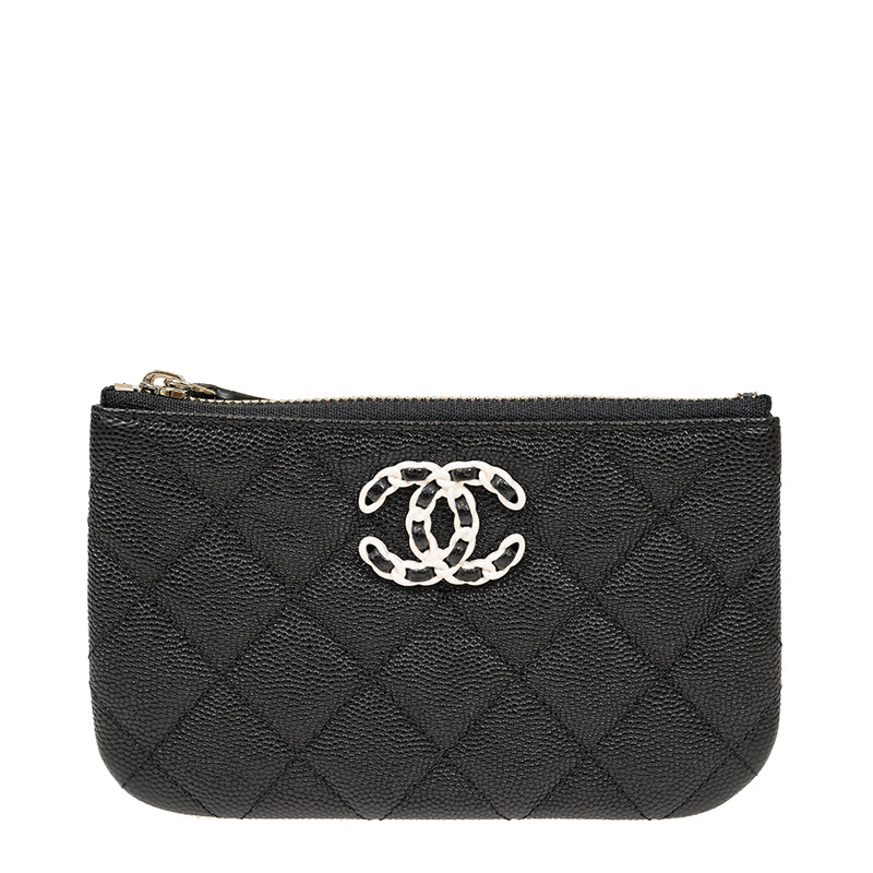 Chanel Short Zipper Wallet AP3720CBLKWHTSS 1379