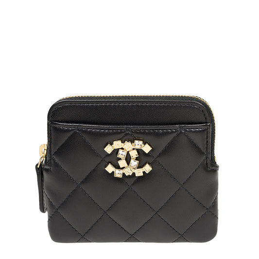 Chanel Short Zipper Wallet AP3843LBLKGP 1328