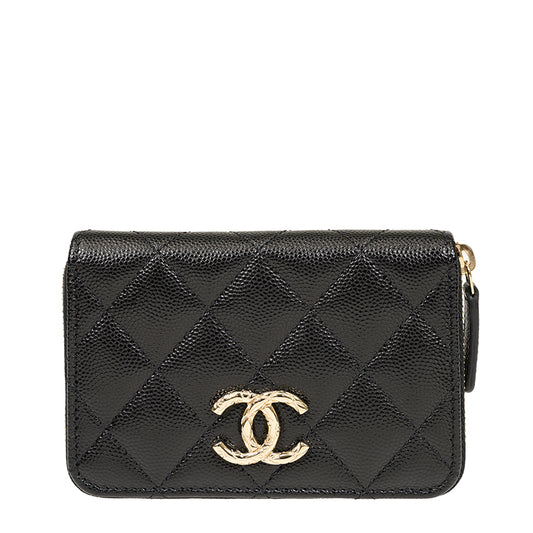 Chanel Short Button Wallet AP3977CBLKGP 1734