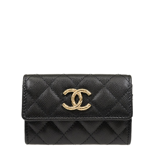 Chanel Short Button Wallet AP3978CBLKGP 937