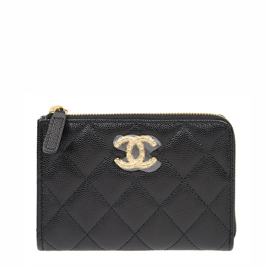 Chanel Short Button Wallet AP4092CBLKGP 1762