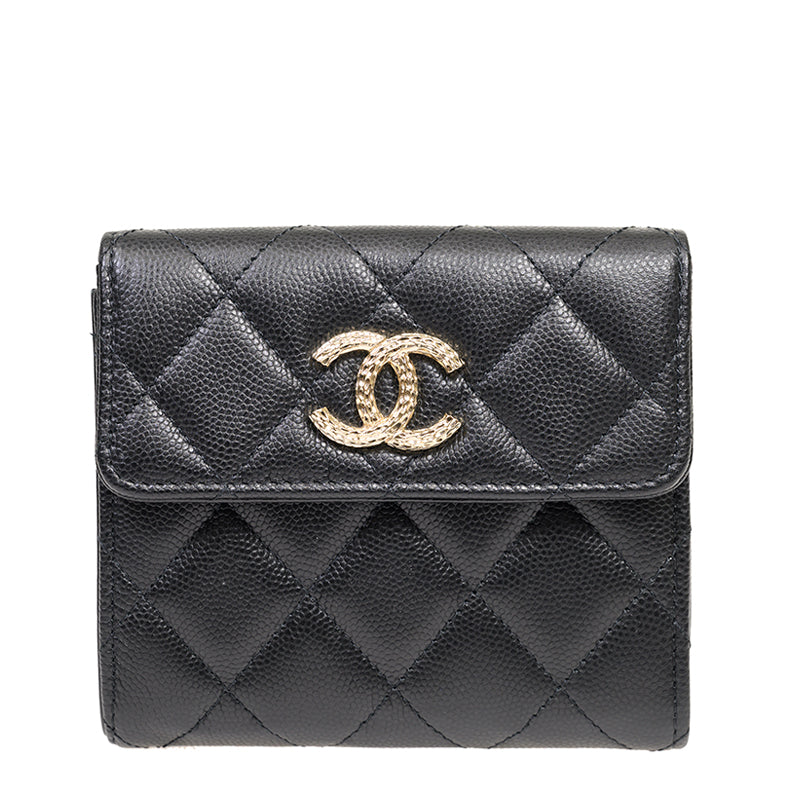 Chanel Short Button Wallet AP4251CBLKGP 547