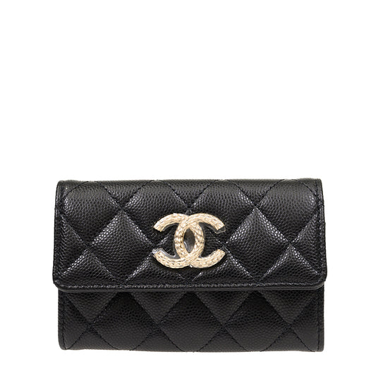 Chanel Short Button Wallet AP4254CBLKGP 558