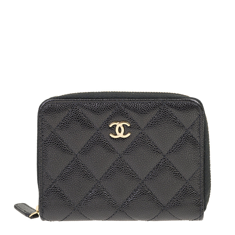 Chanel Short Zipper Wallet AP4652CBLKGP 381