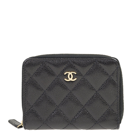 Chanel Short Zipper Wallet AP4652CBLKGP 381
