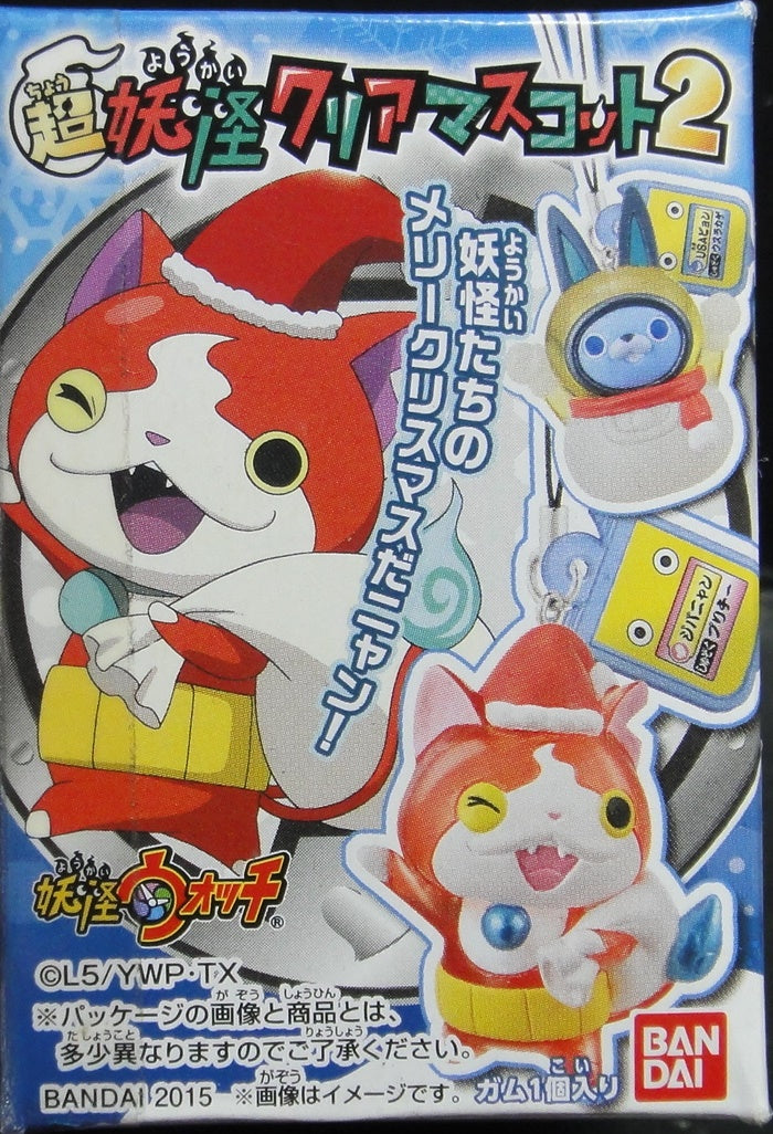 BANDAI YOKAI WATCH SUPER YOKAI CLEAR MASCOT 2 JIBANYAN KOMA SAN USA PYON HIKARIOROTI YAMIKYUBI IKEMENKEN 00827