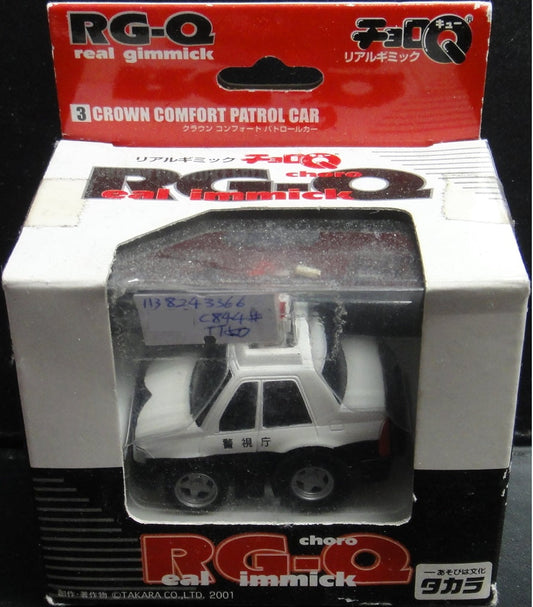 TAKARA CHORO Q REAL GIMMICK Q CROWN COMFORT PATROL CAR Toyota Crown Police Car 11729