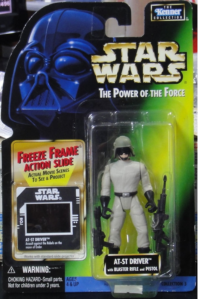 KENNER STAR WARS POWER OF THE FORCE AT-ST RIVER WITH BLASTER RIFLE AND PISTOL ACTION FIGURE