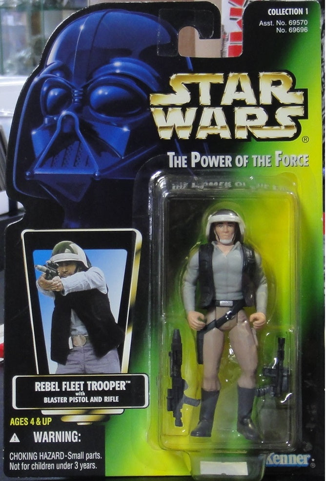 KENNER STAR WARS POWER OF THE FORCE REBEL FLEET TROOPER WITH BLASTER PISTOL AND RIFLE 69696