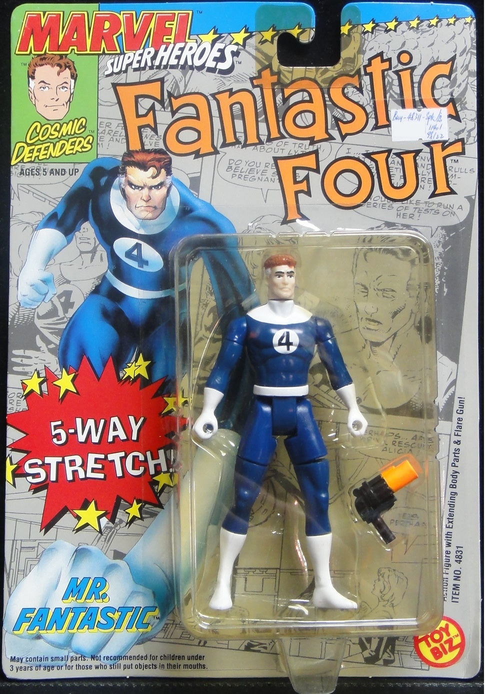 TOY BIZ MARVEL SUPER HEROES FANTASTIC FOUR 4 MR FANTASTIC ACTION FIGURE 48311 1140198122