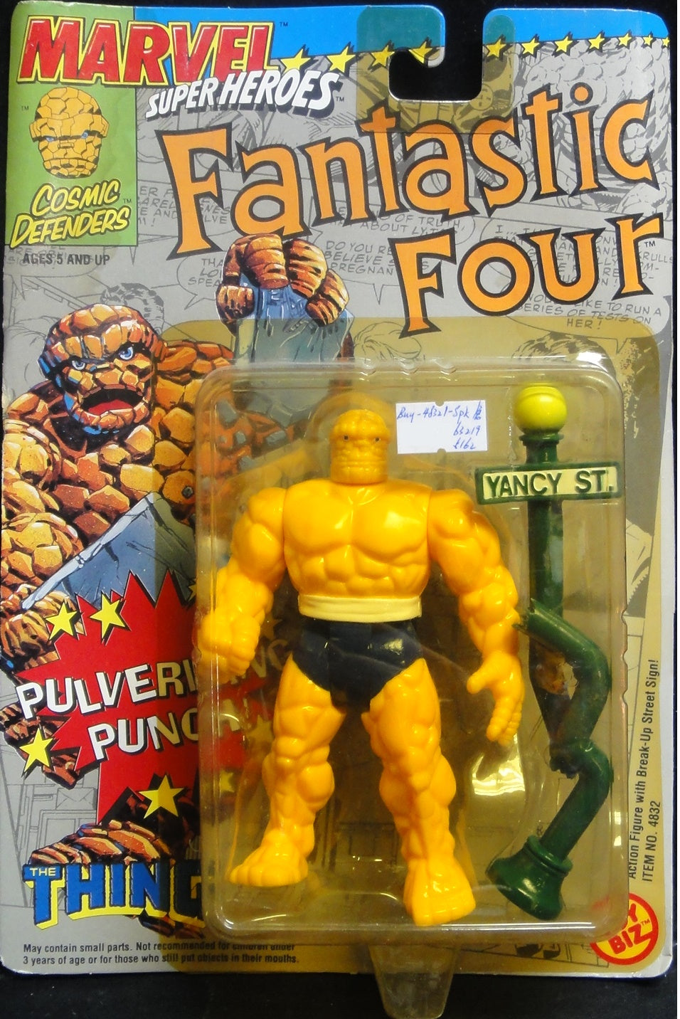 TOY BIZ MARVEL SUPER HEROES FANTASTIC FOUR 4 THE THING ACTION FIGURE 48321 b32195162