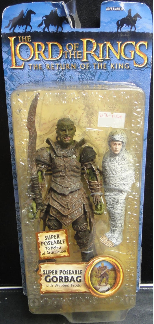 TOY BIZ THE LORD OF THE RINGS THE RETURN OF THE KING SUPER POSEABLE GORBAG WITH WEBBED FRODO ELIJAH WOOD