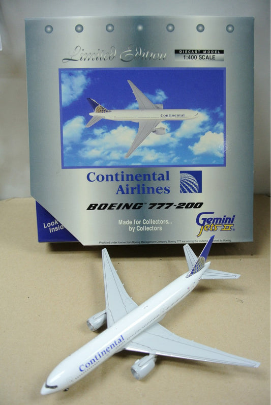 GEMINI JETS 1/400 CONTINENTAL AIRLINES BOEING 777-200 N77006