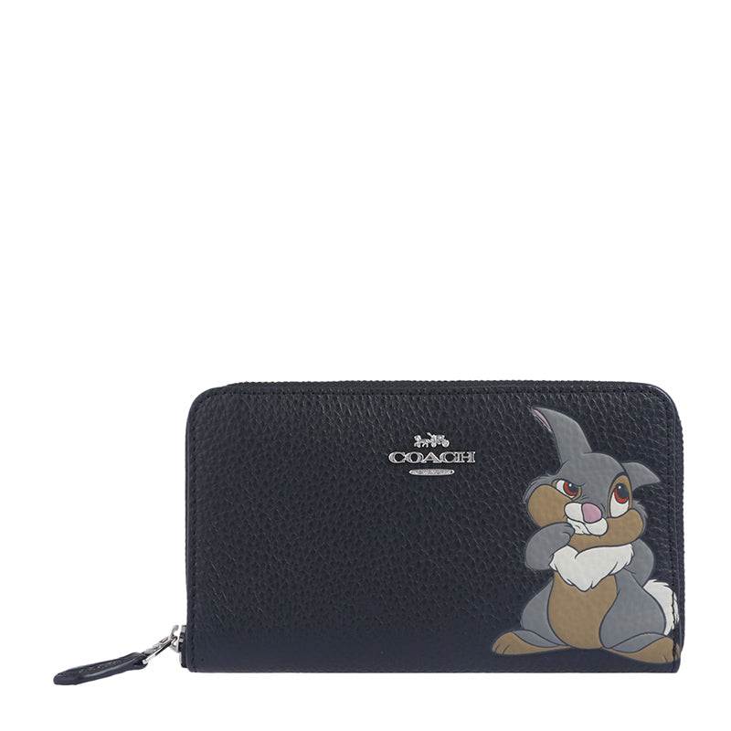 Coach Long Zipper Wallet F93768SVBK 1100