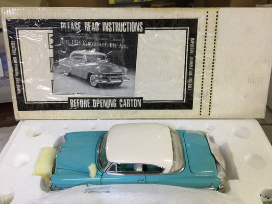 FRANKLIN MINT 1/24 1954 CHEVROLET BEL AIR LIGHT BLUE