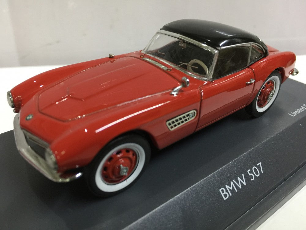 SCHUCO 1/43 BMW 507 WITH HARDTOP RED BLACK