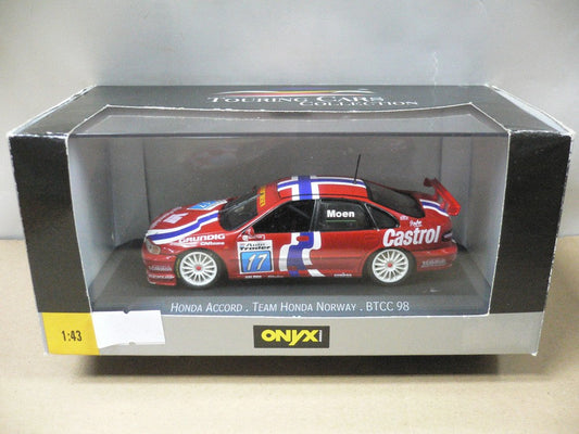 ONYX 1/43 HONDA ACCORD BTCC 98 "TEAM HONDA NORWAY" ROGER MOEN #17