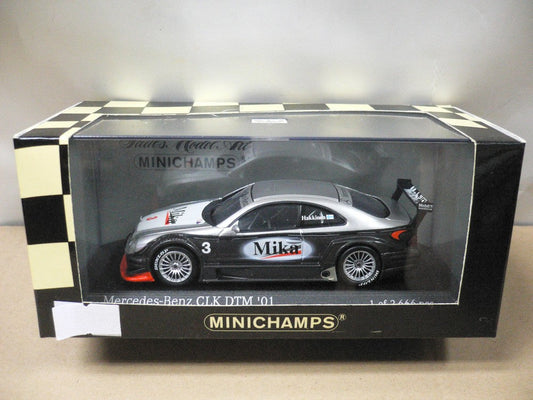 MINICHAMPS 1/43 MERCEDES-BENZ CLK COUPE DTM 2001 TEST CAR M.HAKKINEN #3