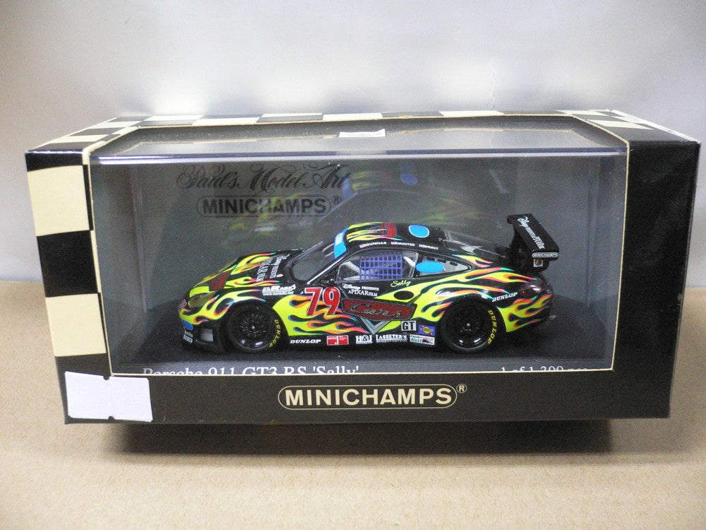 MINICHAMPS 1/43 PORSCHE 911 GT3 RS 'SALLY' GP OF MIAMI 2004 GUNNAR JEANNETTE MILT MINTER DISNEY PIXAR #79