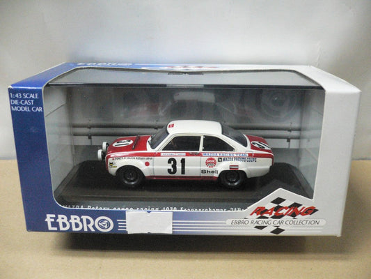 EBBRO 1/43 MAZDA ROTARY COUPE RACING 1970 SPA FRANCORCHAMPS 24 HOURS WHITE RED #31