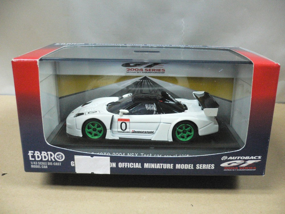 EBBRO 1/43 HONDA NSX TEST CAR JGTC 2004 #0 WHITE