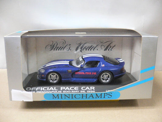 MINICHAMPS 1/43 DODGE VIPER INDY PACE CAR 1996 80th INDIANPOLIS 500-MAY 26 1996