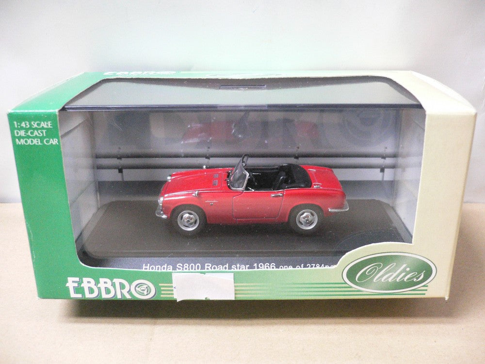 EBBRO 1/43 HONDA S800 ROAD STAR 1966 RED