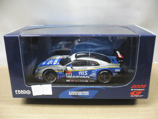 EBBRO 1/43 NISSAN SUPER GT 500 HIS ADVAN KONDO GT-R Rd.7 FUJI SILVER BLUE #24