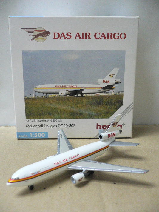 HERPA WINGS 1/500 DAS AIR CARGO MCDONNELL DOUGLAS DC-10-30F N800WR