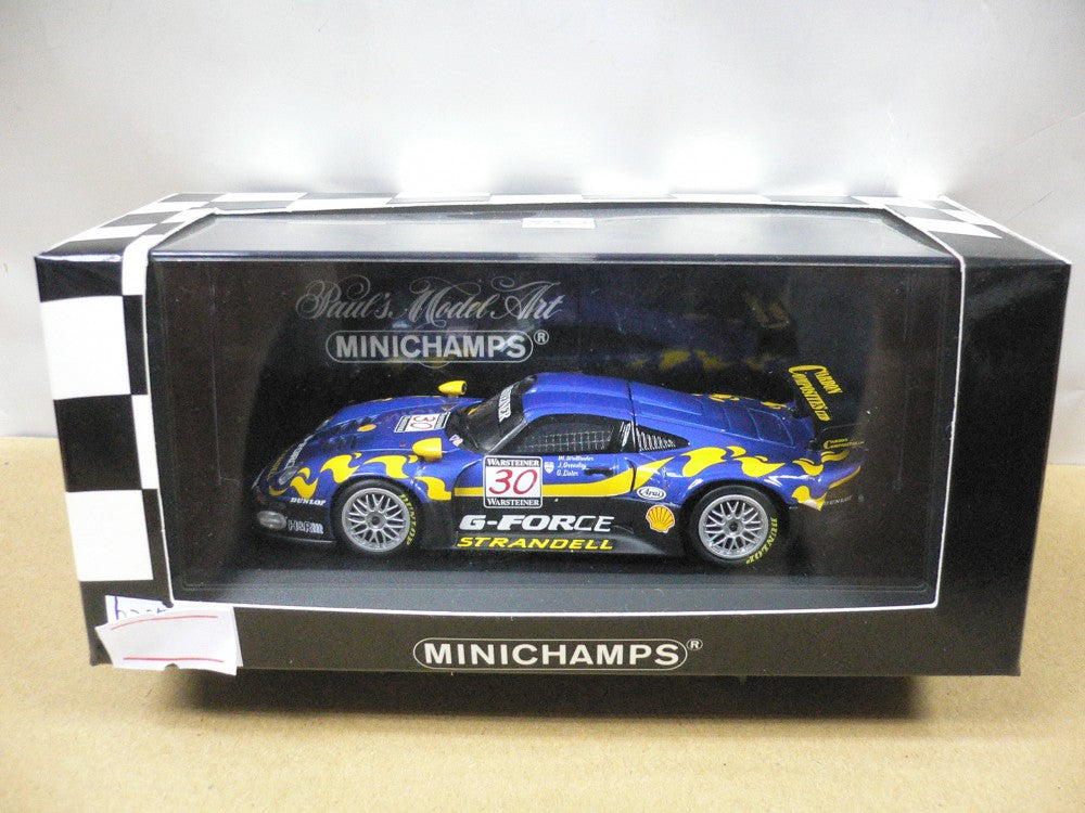 MINICHAMPS 1/43 PORSCHE 911 GT1 FIA GT SERIES 1997 BLUE CORAL #30