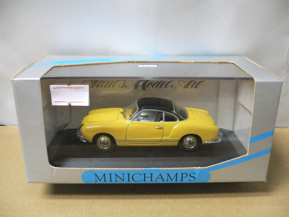 MINICHAMPS 1/43 KARMANN GHIA COUPE 1955-1959 YELLOW BLACK