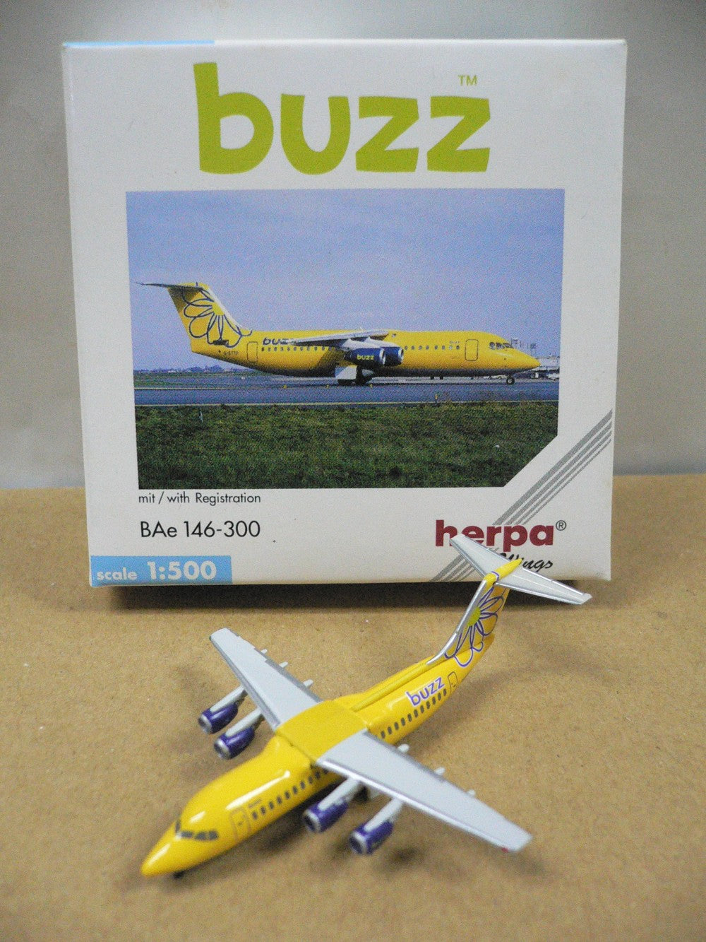 HERPA 1/500 BUZZ BAe146-300 G-UKRC