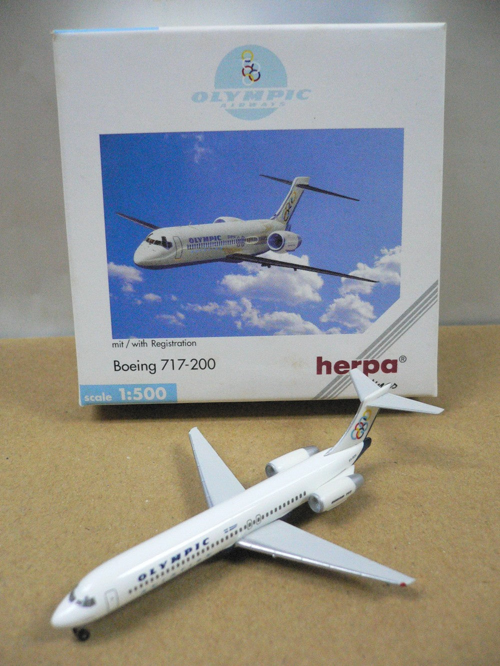 HERPA WINGS 1/500 OLYMPIC AIRWAYS BOEING 717-200 SX-BOA