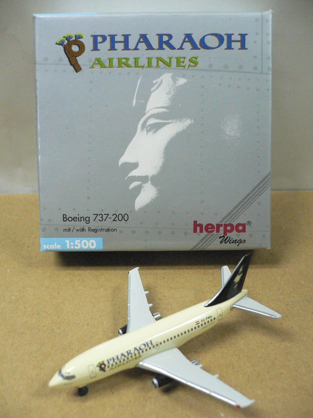 HERPA WINGS 1/500 PHARAOH AIRLINES BOEING 737-200 SU-PAM