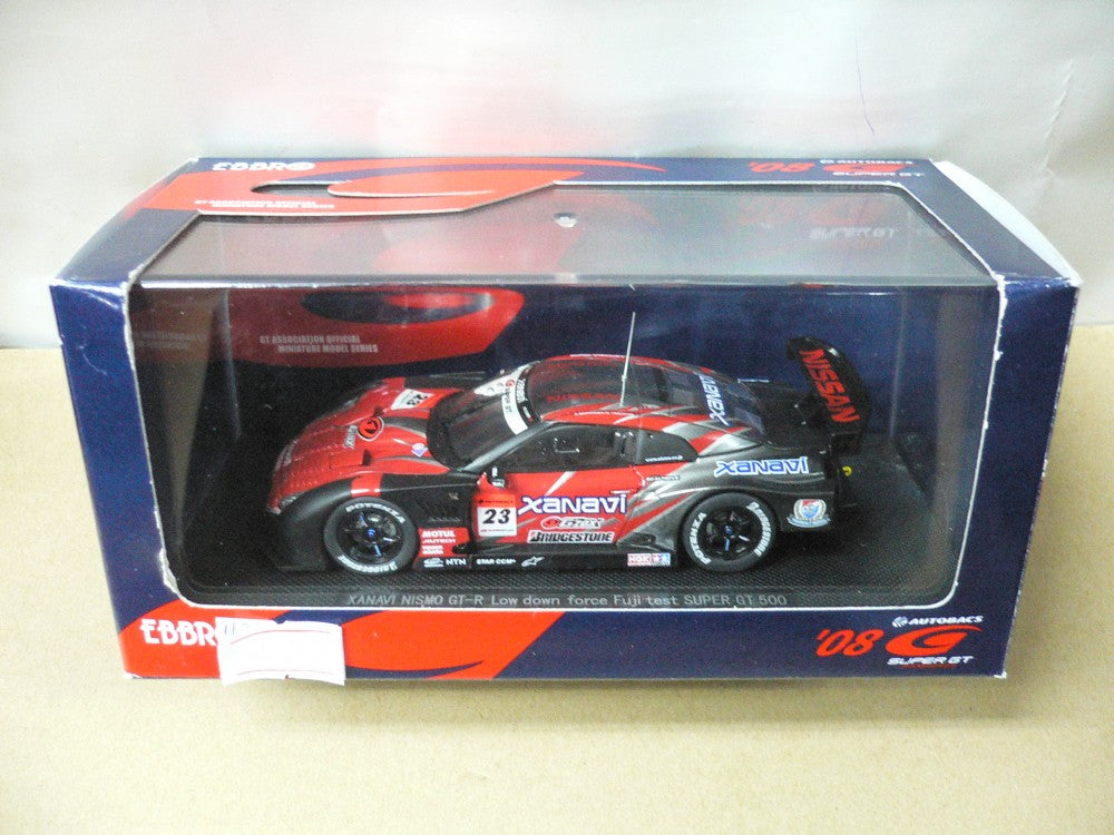 EBBRO 1/43 NISSAN SKYLINE XANAVI NISMO GT-R LOW DOWN FORCE FUJI TEST RED SILVER #23