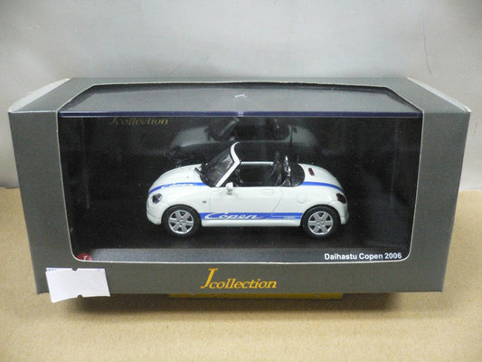 KYOSHO JCOLLECTION 1/43 DAIHATSU COPEN 2006 WHITE WITH BLUE STRIPE