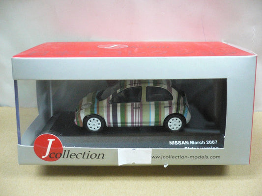 JCOLLECTION 1/43 NISSAN MARCH STRIPE VERSION STRIPE
