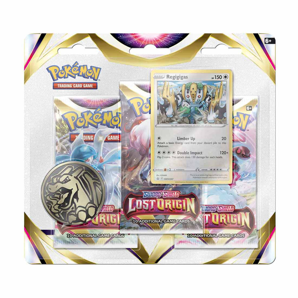Pokemon TCG US SS11 Lost Origins 3 Blister Pack(Regigigas)