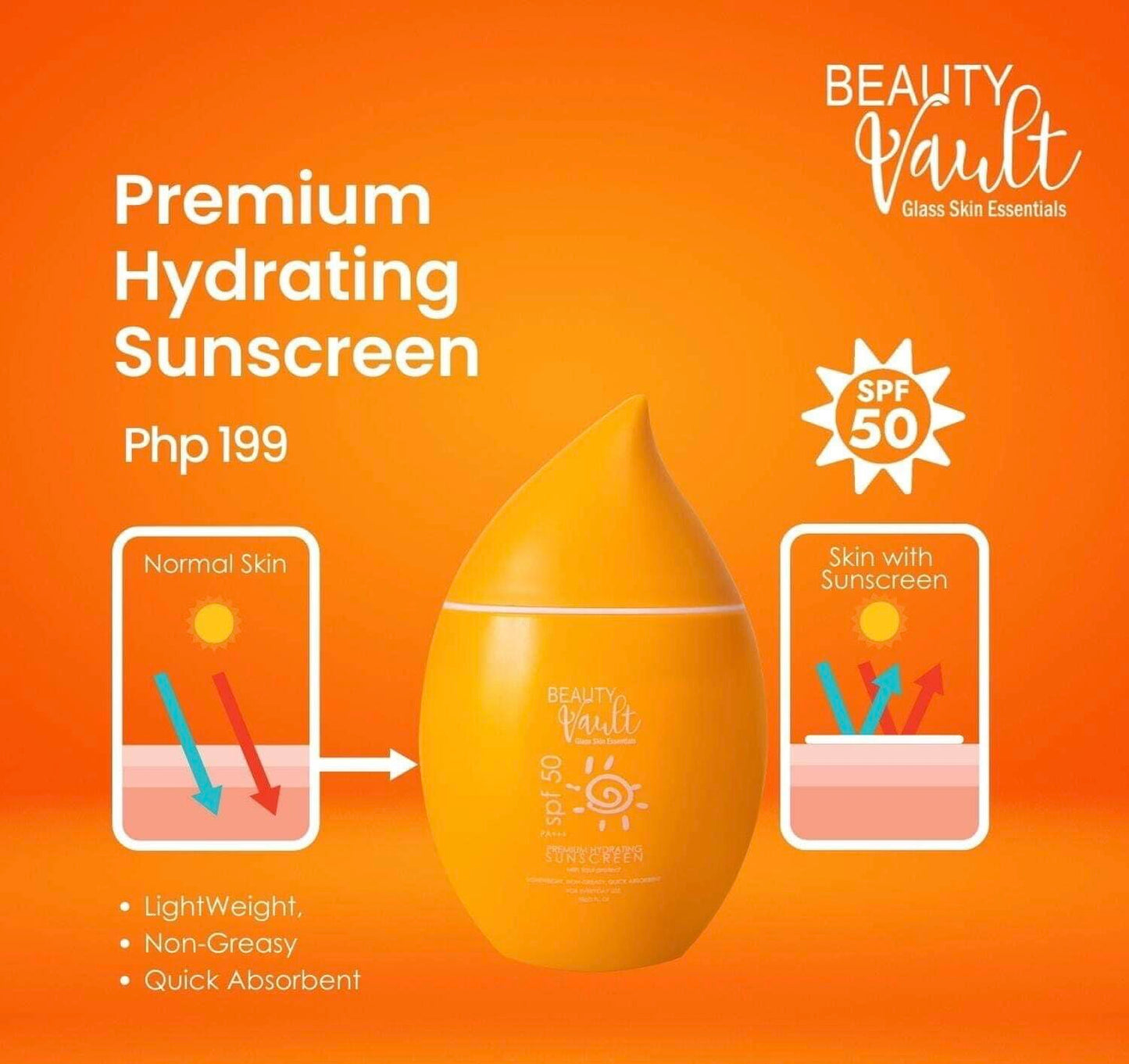 Beauty Vault Premium Hydrating Sunscreen SPF50