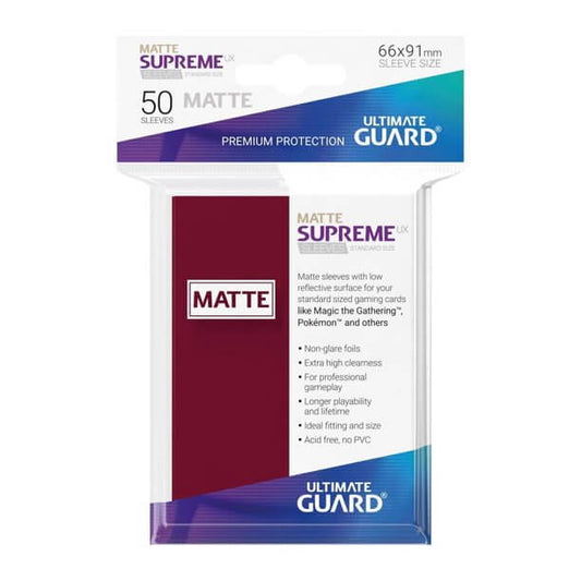 Ultimate Guard 50 - Supreme UX Sleeves Standard Size - Burgundy
