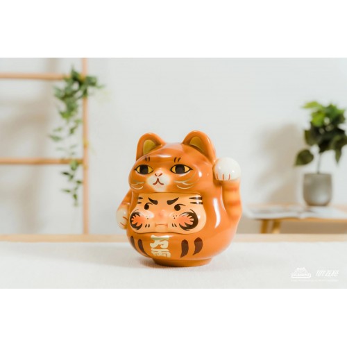 200% PP Lucky Cat Daruma (Ginger cat edition)