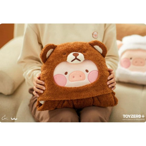 LULU THE PIGGY COSTUME SERIES - BLANKET WITH HAT (Bear)
