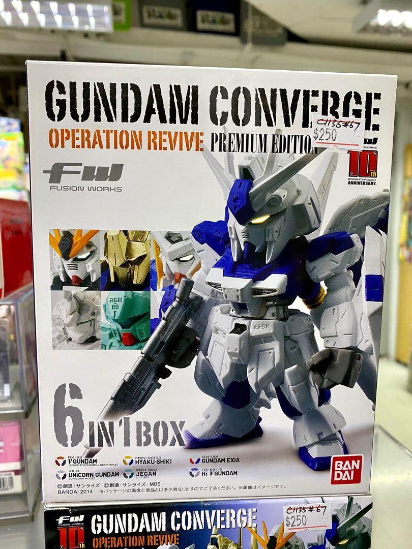 C1135-67 BANDAI 85324 GUNDAM CONVERGE OPERATION REVIVE PREMIUM EDITION FW 10TH ANNIVERSARY Candy Toy 01 6 IN 1 BOX