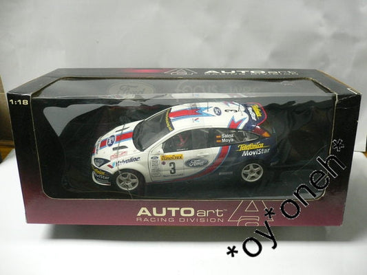 AUTOART 1/18 FORD FOCUS WRC '2001 #3 RALLY MONTE CARLO