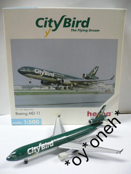 HERPA WINGS 1/500 CITYBIRD THE FLYING DREAM BOEING MD-11 OO-CTB
