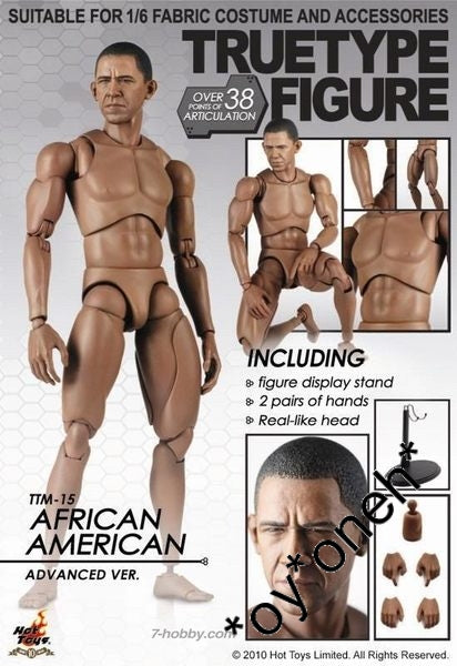 HOT TOYS 1/6 FULLY POSEABLE ACTION FIGURE TRUE TYPE ADVANCED VERSION TTM15 AFRICAN AMERICAN OBAMA Black Body Obama  b32061964