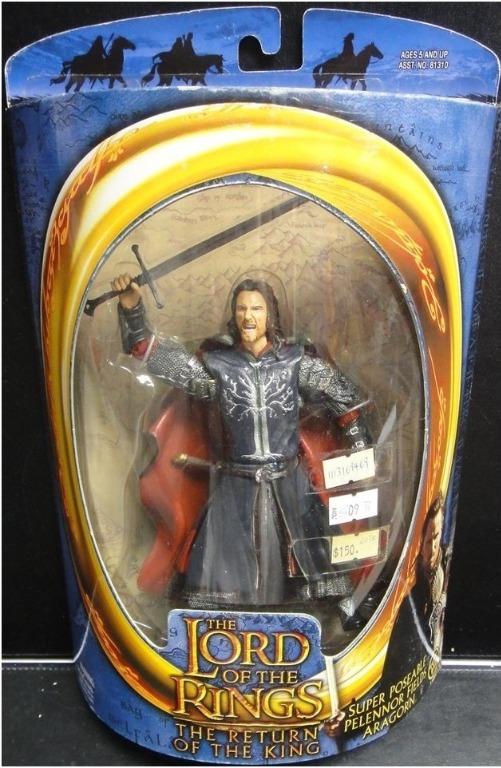 TOY BIZ 81312 THE LORD OF THE RINGS THE RETURN OF THE KING SUPER POSEABLE PELENNOR FIELDS ARAGORN