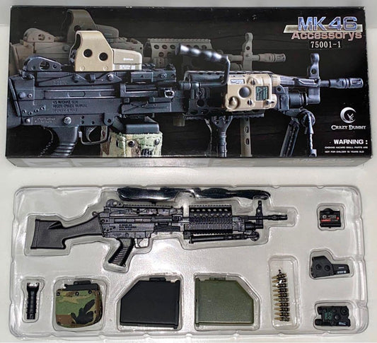 15CM Length CRAZY DUMMY MK46 ACCESSORY 75001-1 FIX RIFLE STOCK MOD-0 BLACK RIFLE GUN NEW OPENED ITEMS