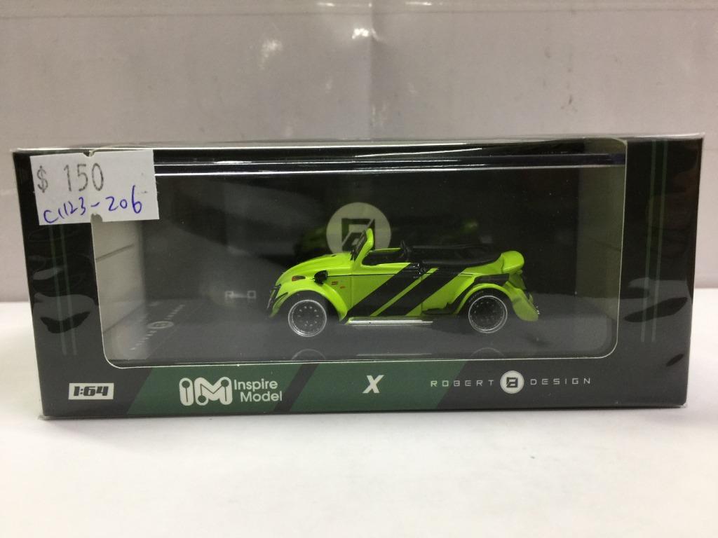 INSPIRE MODEL X ROBERT DESIGN 1/64 RWB Beetle Green with black strip Diecast