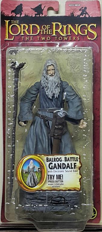 TOY BIZ 81569 THE LORD OF THE RINGS THE TWO TOWERS BALROG BATTLE GANDALF WITH ELECTRONIC SOUND BASE IAN MCKELLEN 1113147537